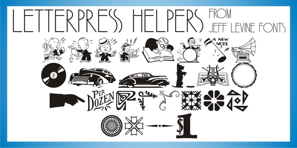 Letterpress Helpers JNL font