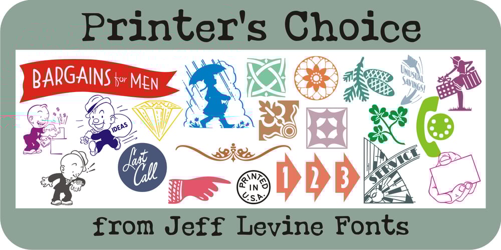 Printers Choice JNL font