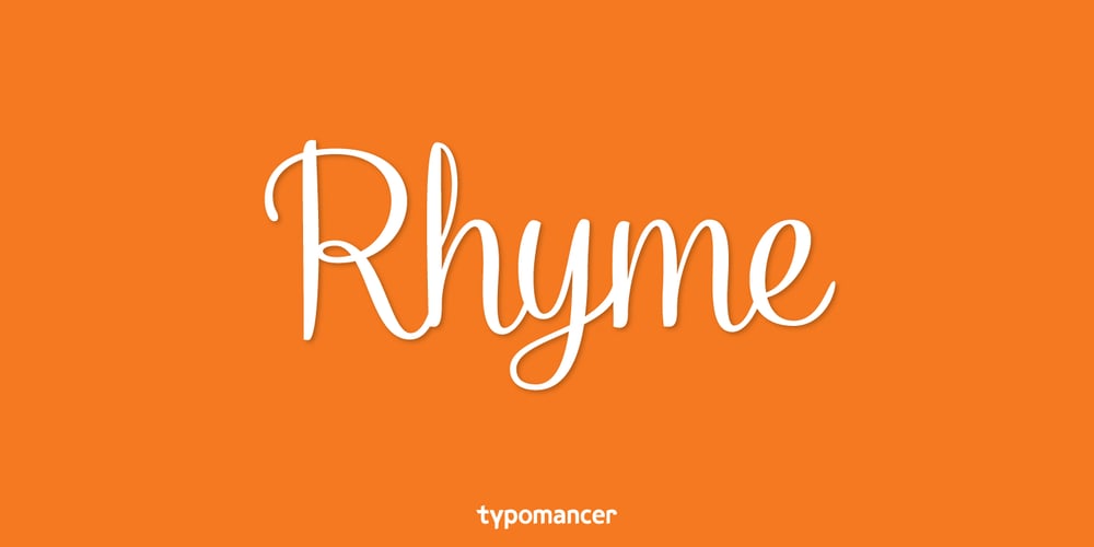 Rhyme font