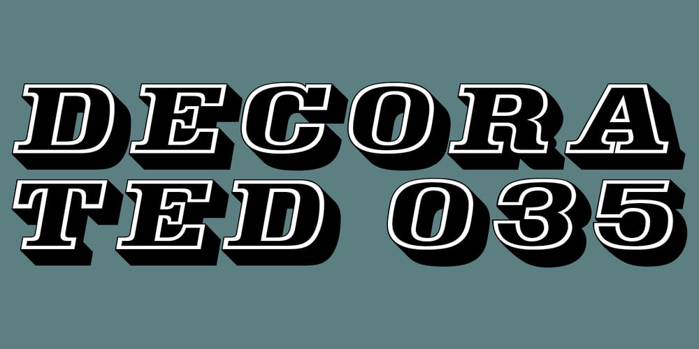 Decorated 035 font