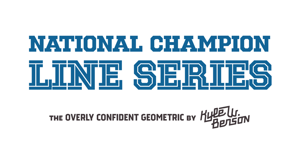 National Champion Line Series font