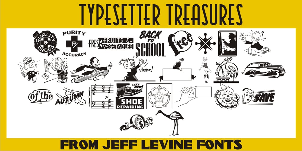 Typesetter Treasures JNL font