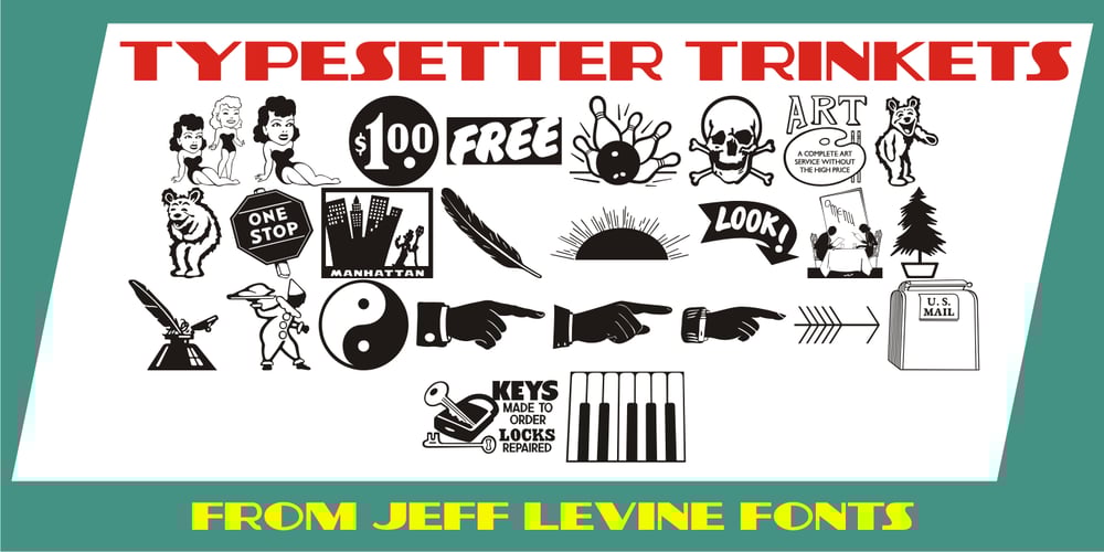 Typesetter Trinkets JNL font