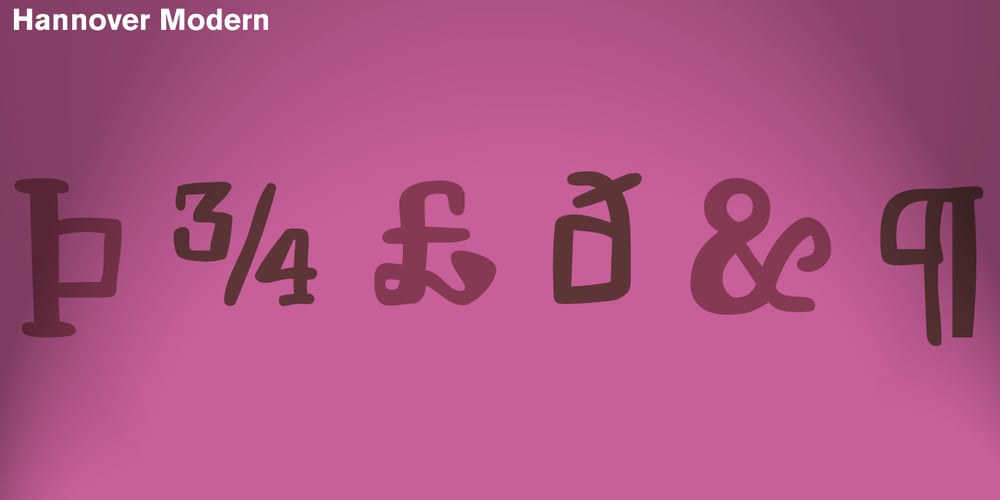 Hannover Modern font