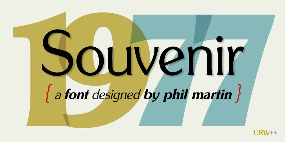 Souvenir Gothic font