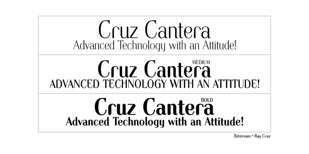 Cruz Cantera BT font