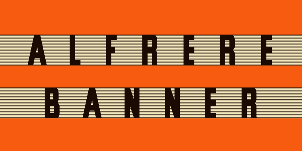 Alfrere Banner font
