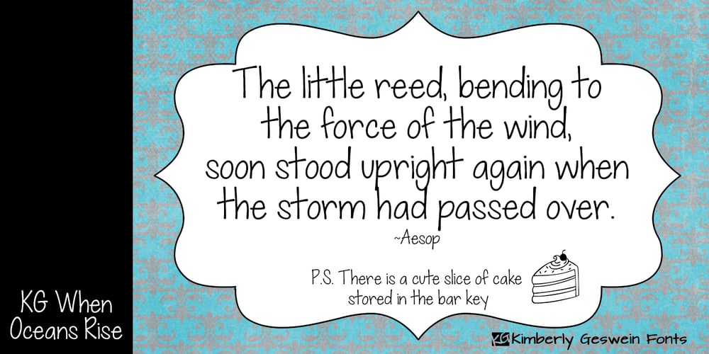 KG When Oceans Rise font