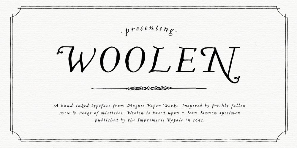 Woolen font