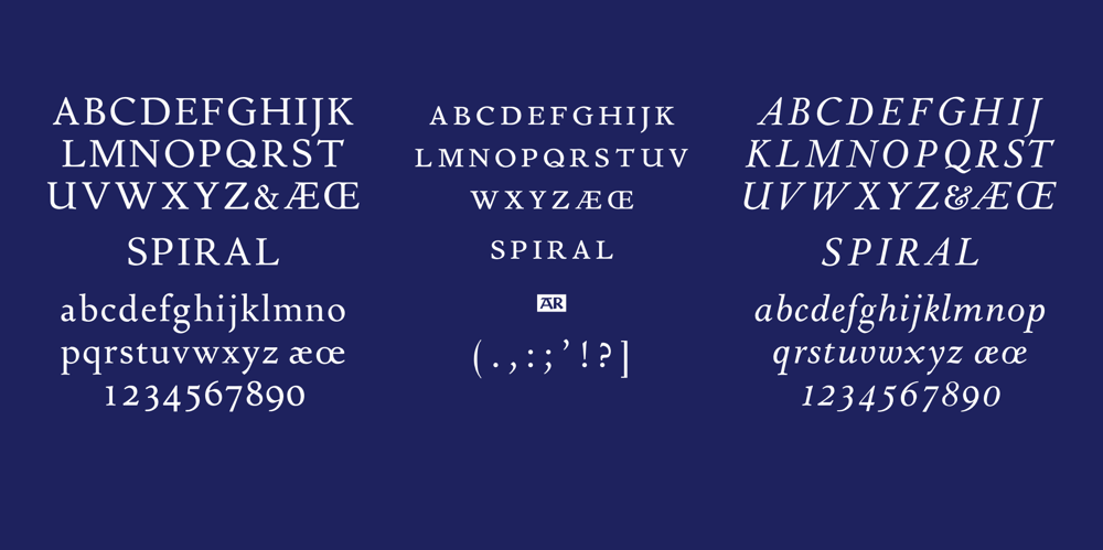 Spiral font