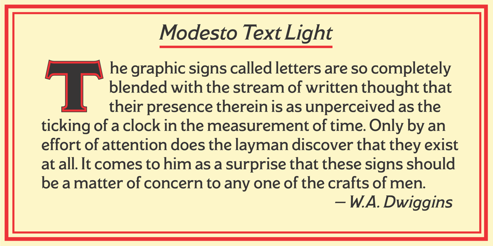 Modesto Text font