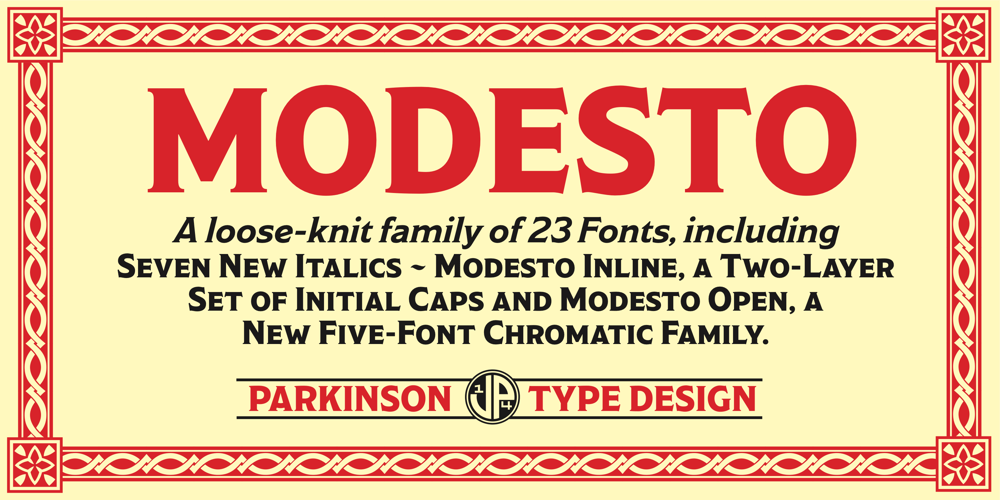 Modesto font