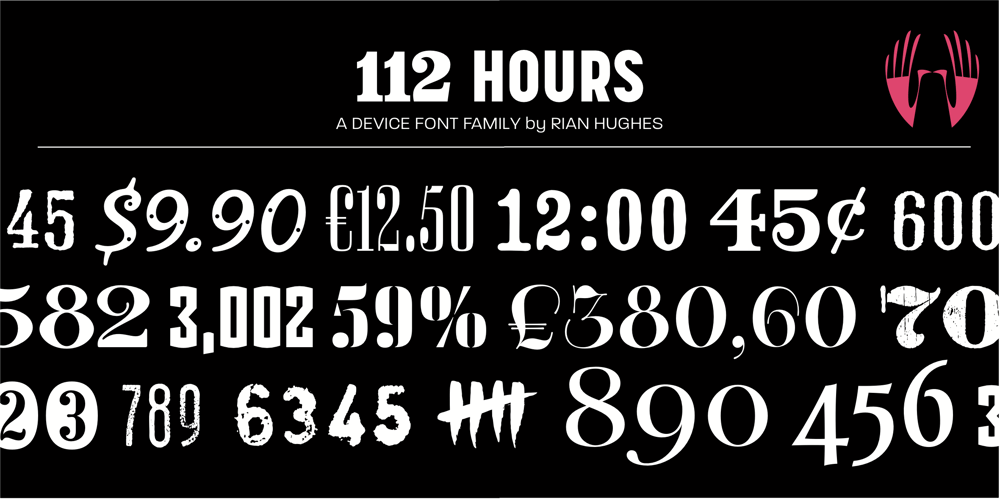 112 Hours font