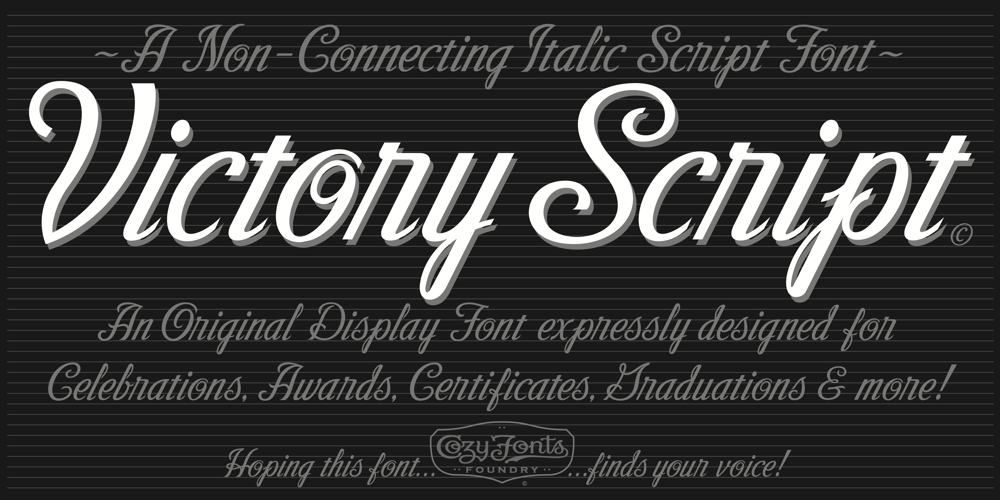 Victory Script font