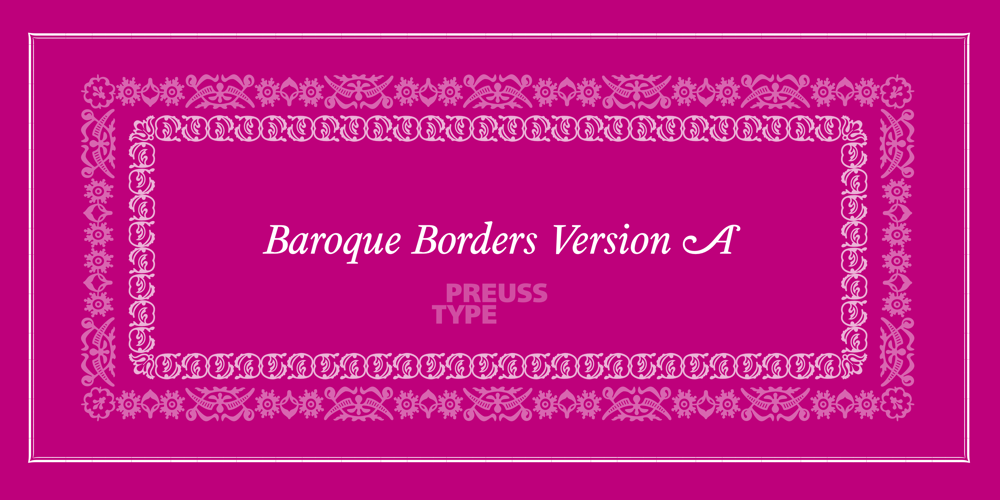 Baroque Borders A font