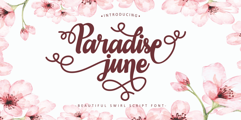 Paradise June font