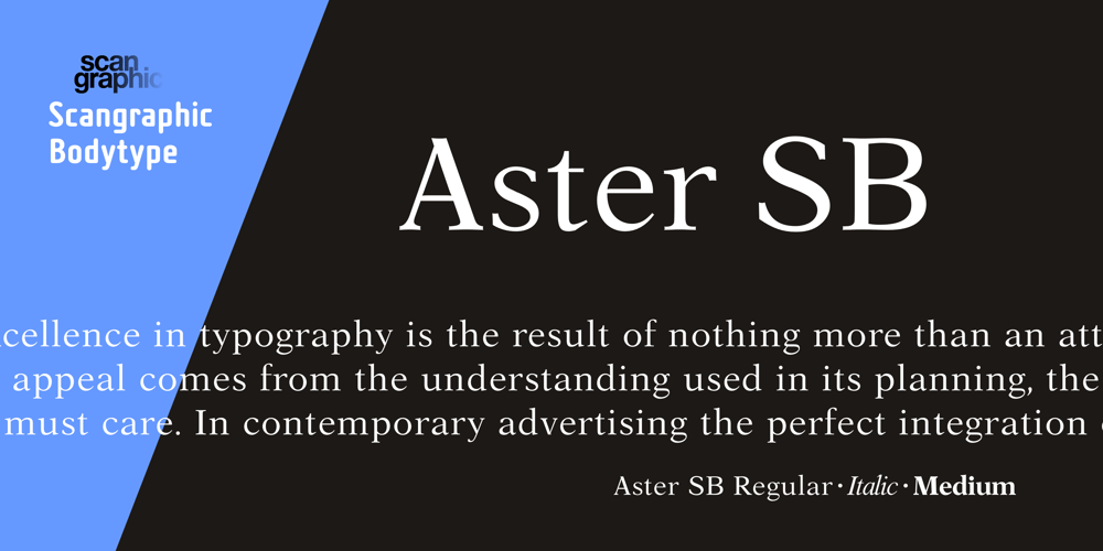 Aster SB font