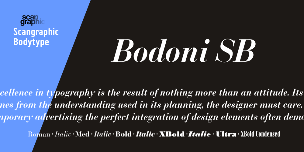Bodoni SB font