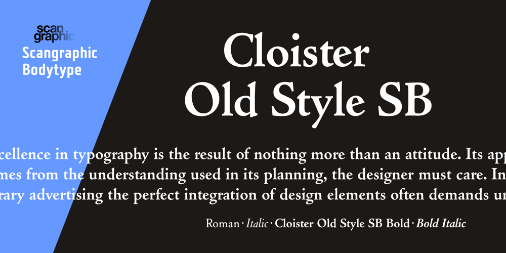 Cloister Old Style SB font