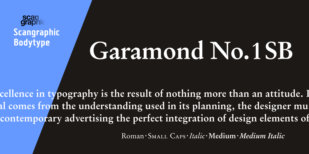 Garamond No. 1 SB font