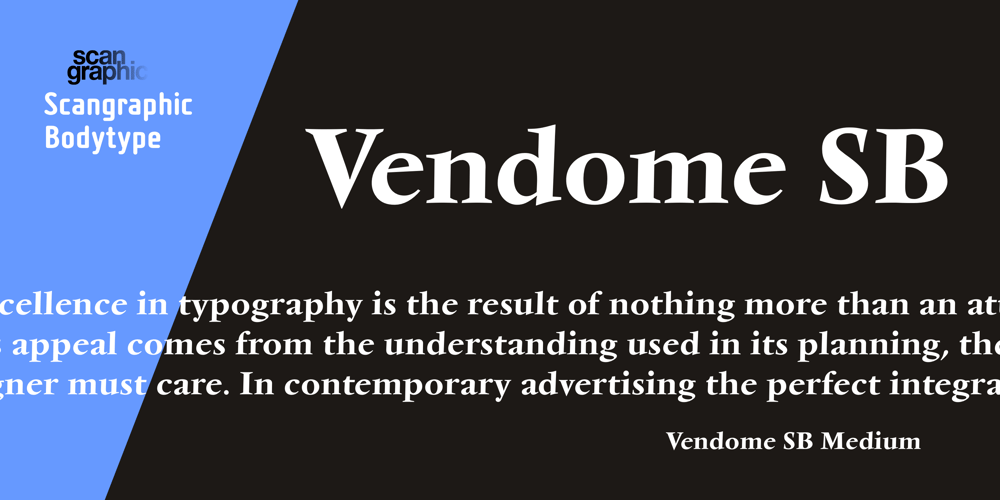 Vendome SB font