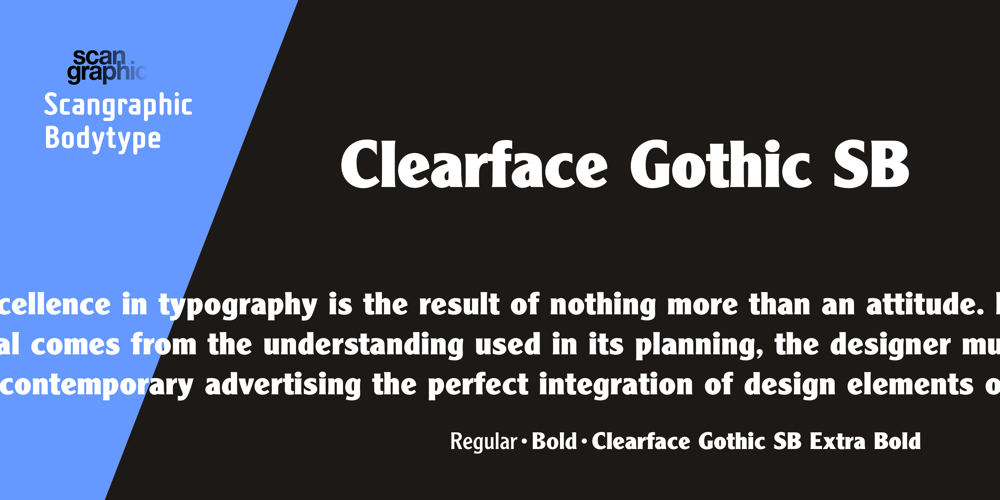 Clearface Gothic SB font