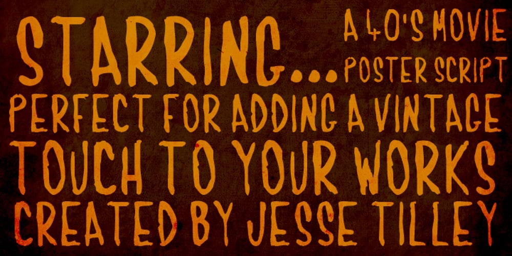 Starring font