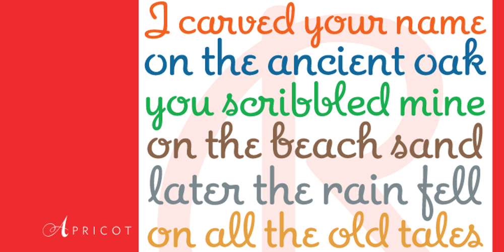 Apricot font