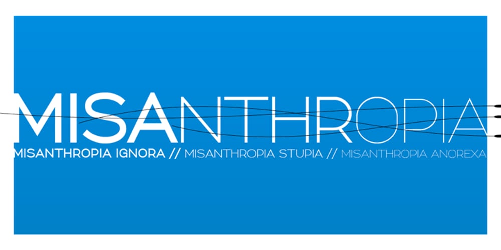 XXII MISANTHROPIA font