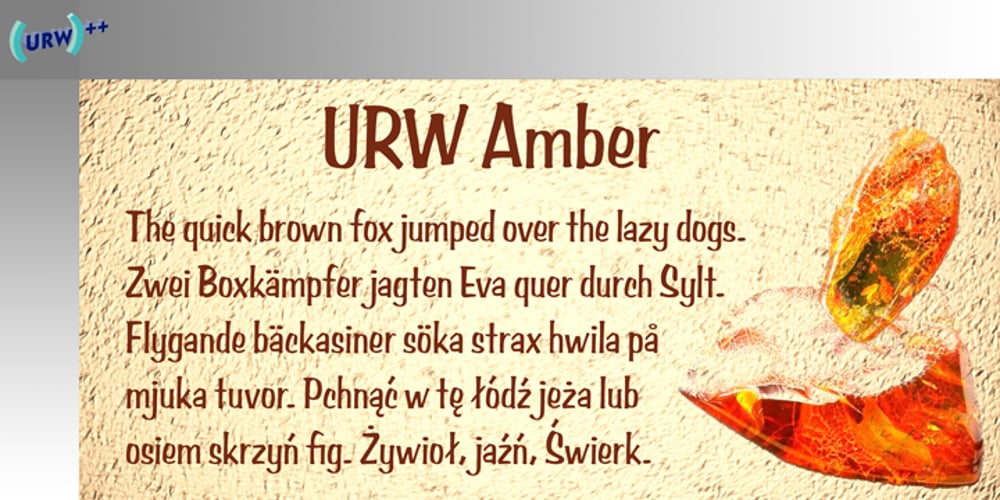 Amber font