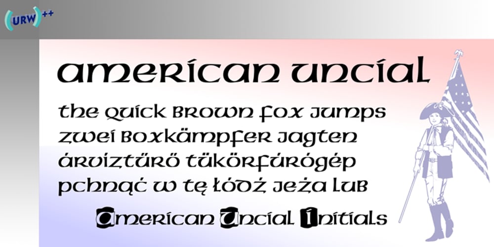 American Uncial font