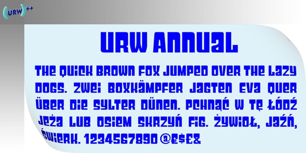 Annual font