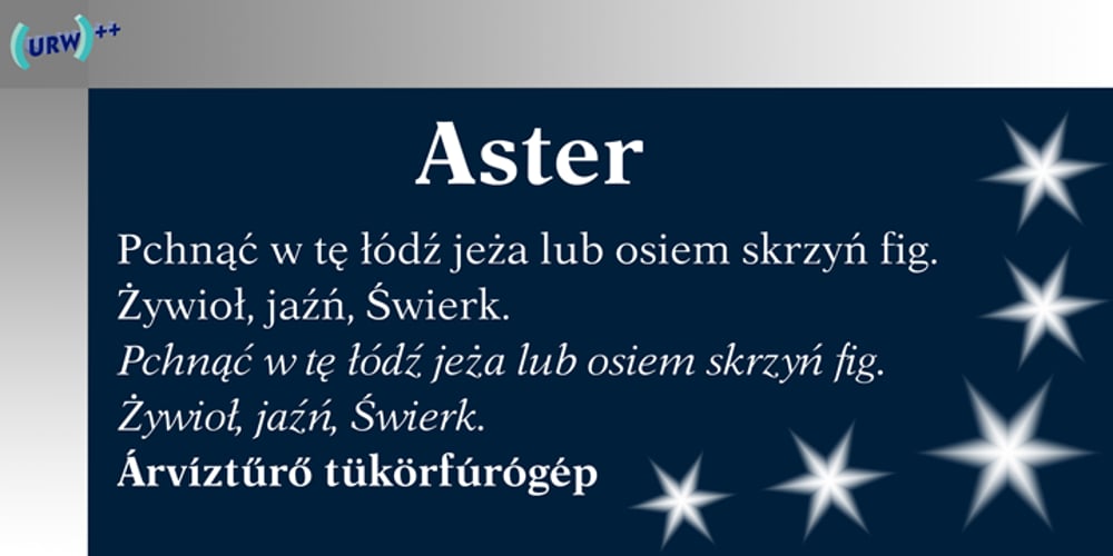 Aster font