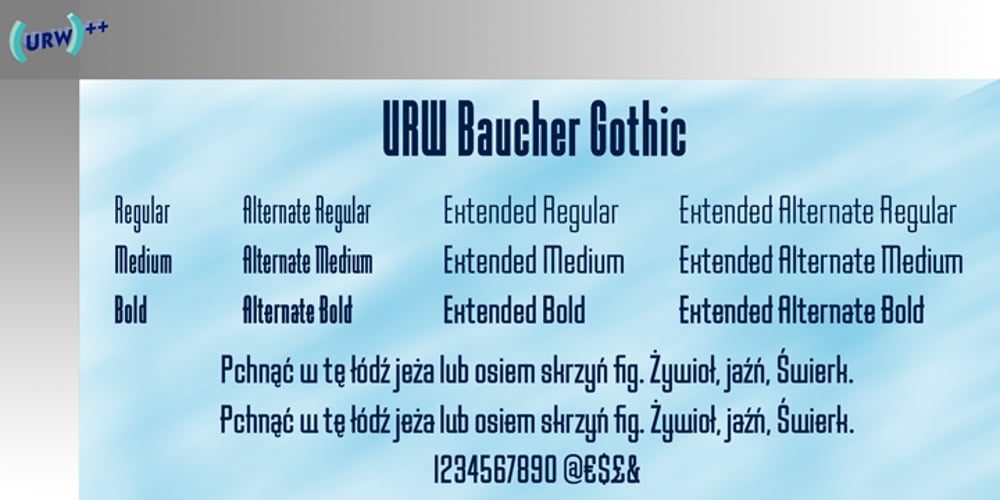 Baucher Gothic font
