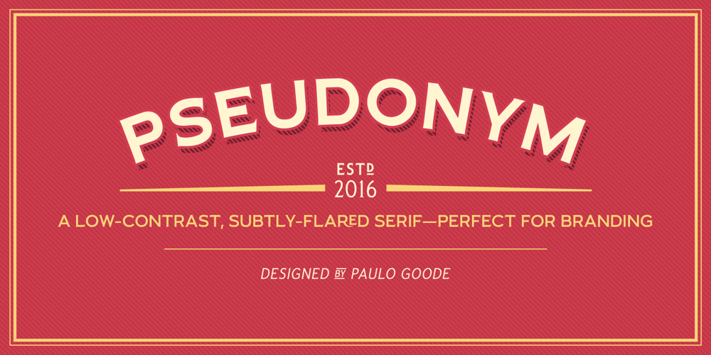 Pseudonym font