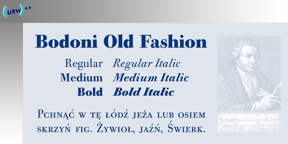 Bodoni Old Fashion font