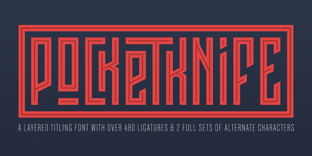 Pocketknife font