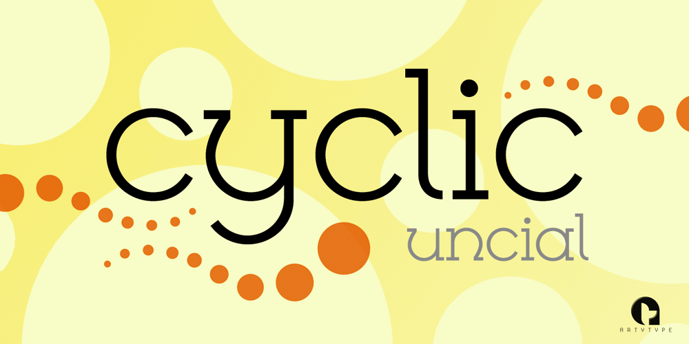 Cyclic Uncial font