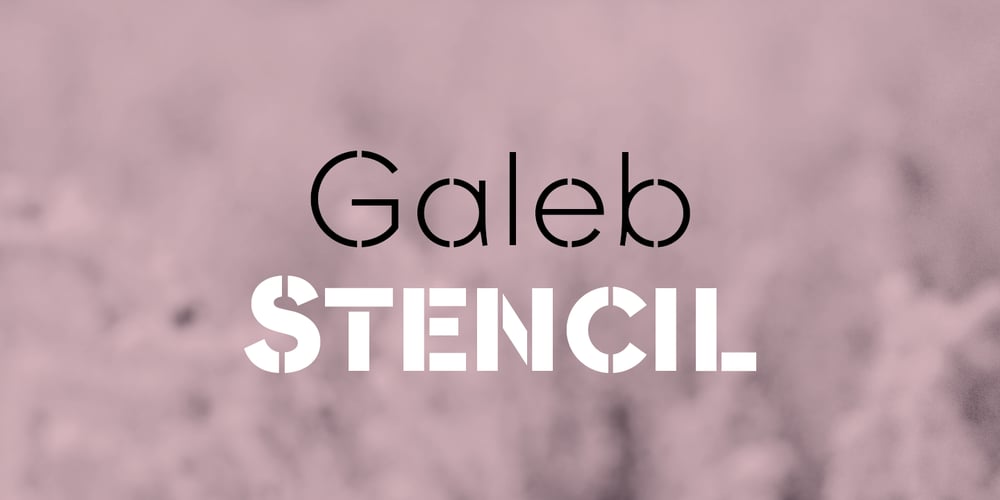 Galeb Stencil font