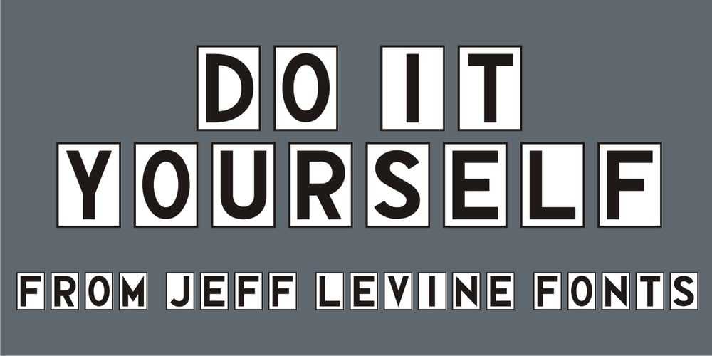 Do It Yourself JNL font