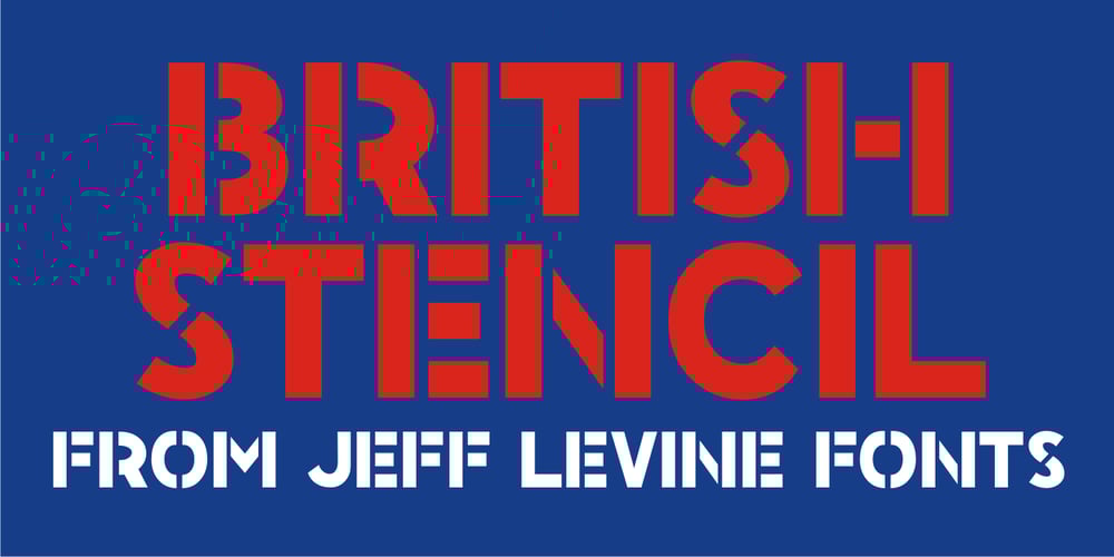 British Stencil JNL font