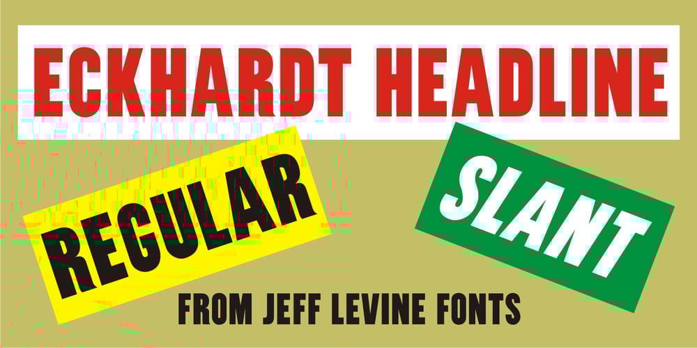 Eckhardt Headline JNL font