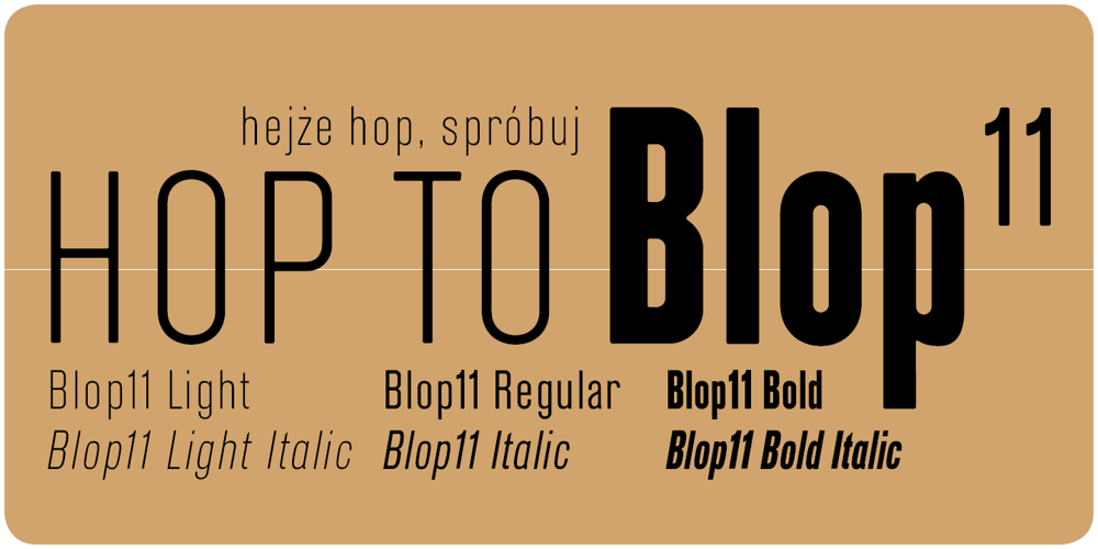 Blop11 font