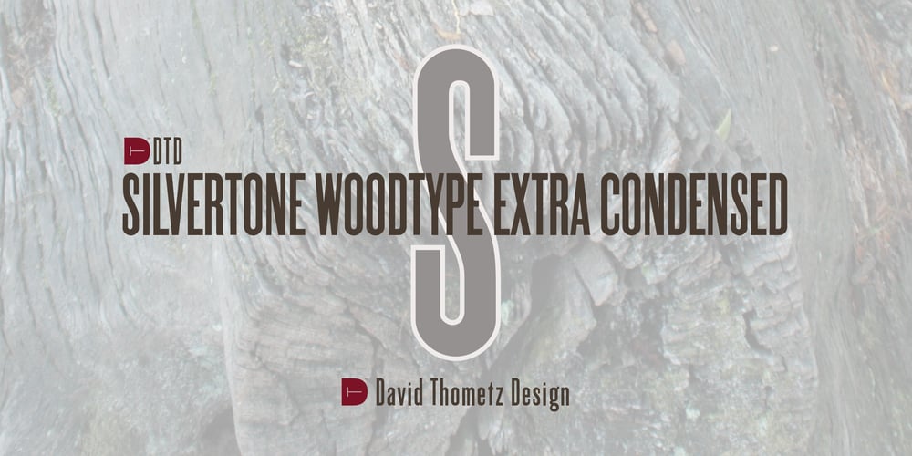 Silvertone Woodtype font