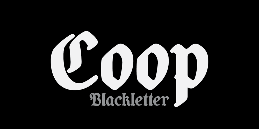 Coop Blackletter font