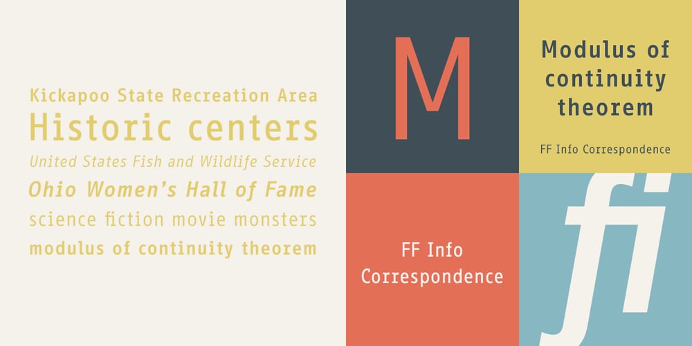 FF Info Correspondence font