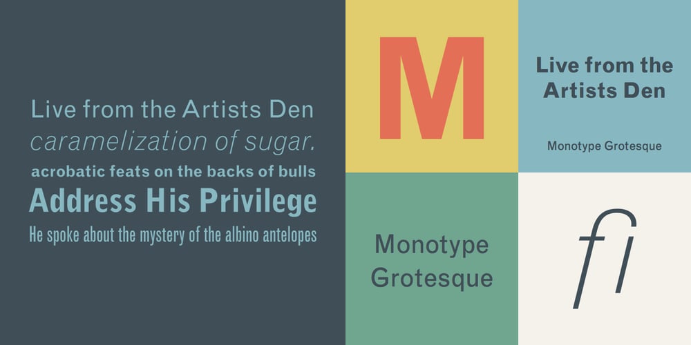 Monotype Grotesque font