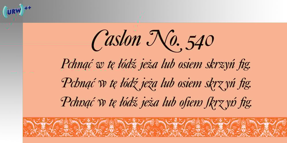 Caslon 540 font