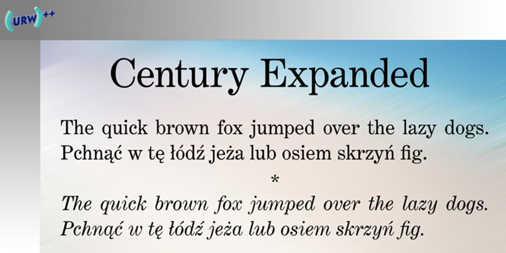 Century Expanded font