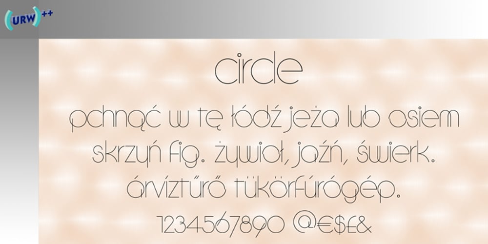 Circle font